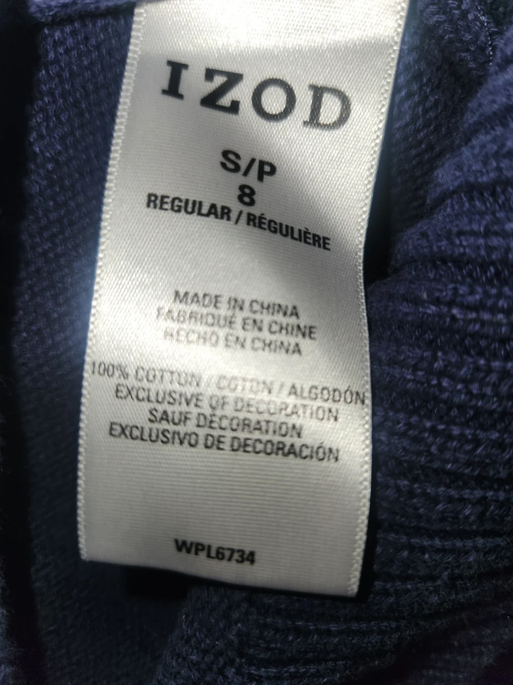 IZOD Men's Navy Half-Zip Striped Sweater